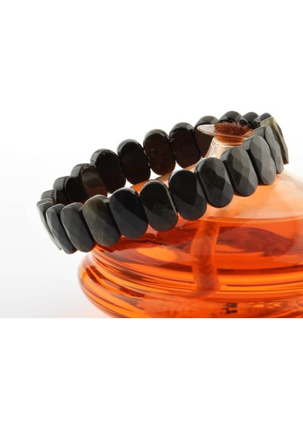 Sertifikalı Obsidyen Doğal Taş 9X14 mm Bileklik fırsatları