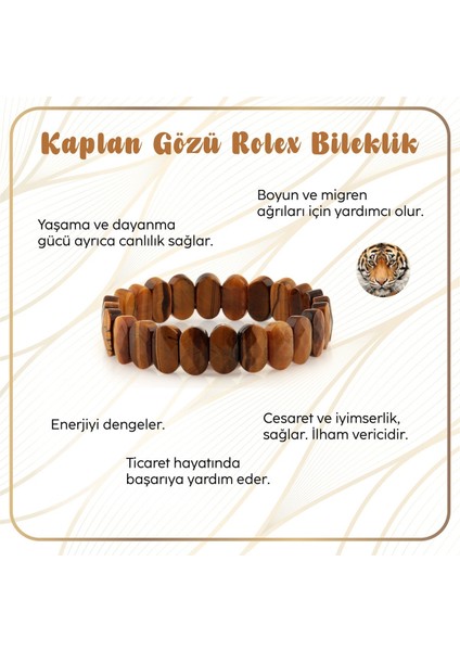 Sertifikalı Kaplan Gözü Doğal Taş 9X14 mm Bileklik fiyatları