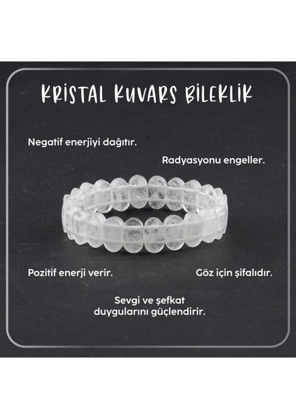 Sertifikalı Kristal Kuvars 9X14 mm Bileklik fiyatları