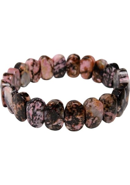 Sertifikalı Rodonit Doğal Taş 9X14 mm Bileklik