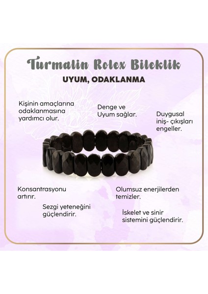 Sertifikalı Turmalin Doğal Taş 9X14 mm Bileklik