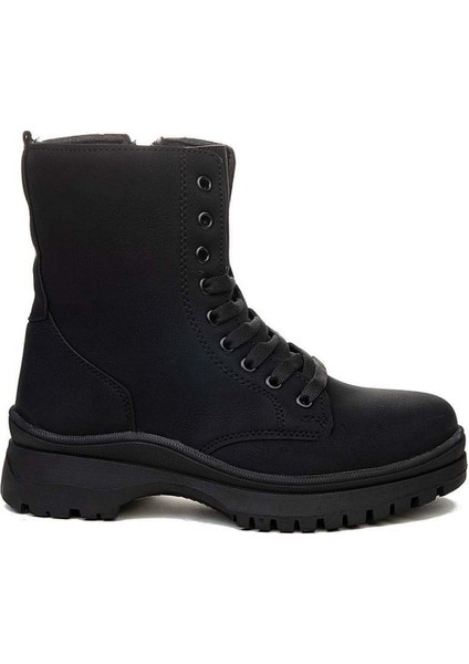 7660 Siyah Zümrüt Kürklü Kadın Düz Bot modelleri