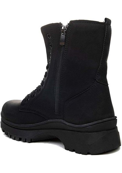 7660 Siyah Zümrüt Kürklü Kadın Düz Bot fırsatları