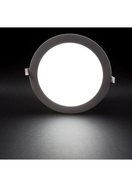 5 Adet 6 W Led Spot Lamba Beyaz Kasa ve Beyaz Işık ( Delik Çapı 7 cm )