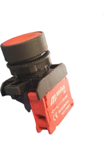 SW-AA42 22 mm Plastik Yaylı Stop Buton (10 Adet)