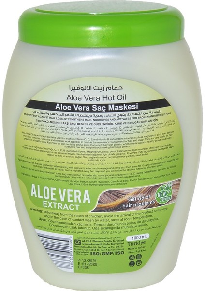 Aloe Vera Saç Makesi 1000 ml