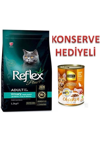 Urinary Tavuklu Yetişkin Kedi Maması 1,5 kg + Konserve Hedyeli