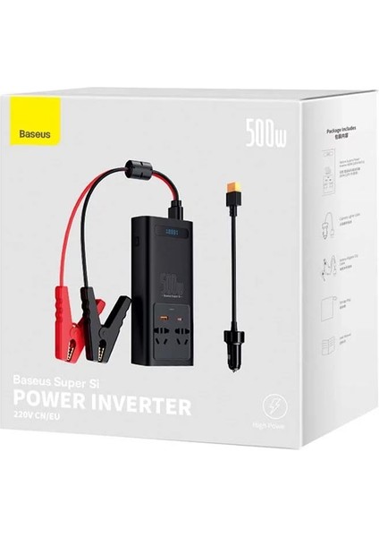 Super Si Power 500W Inverter Ac 220W Araç Içi Çakmaklık ve Aküden Çevirici Dönüştürücü