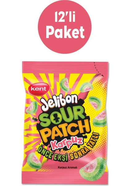 Sour Patch Karpuz Aromalı Şekerleme 80 gr - 12'li Paket