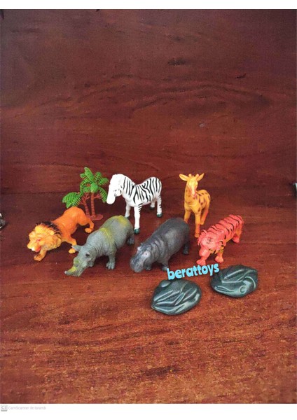 Berat Toys Berattoys Oyuncak Hayvanlar Vahşi Hayvan Set Aslan Kaplan Zürafa 10 cm 6 Parça