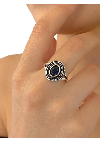 925 Gümüş Minik Safir Taş Günlük Otantik Kadın Yüzük fiyatları