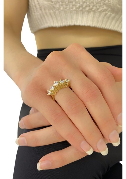 8 Ayar Altın Yüksek Taş Pırlanta Montür Beştaş Yüzük fiyatları