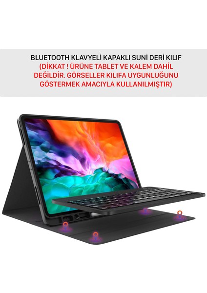 Apple iPad Pro 11 2022 2021 2020 2 3 4 Nesil Uyumlu Bluetooth Klavyeli Kılıf Kalem Bölmeli