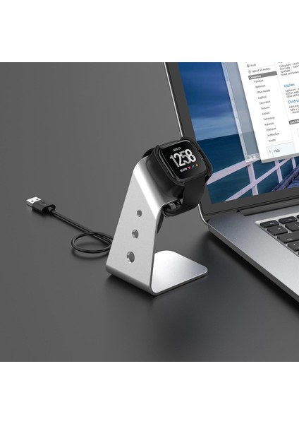 Metal USB Şarj Kablosu Dock Cradle Istasyonu Şarj Için - Gümüş (Yurt Dışından) fiyatları