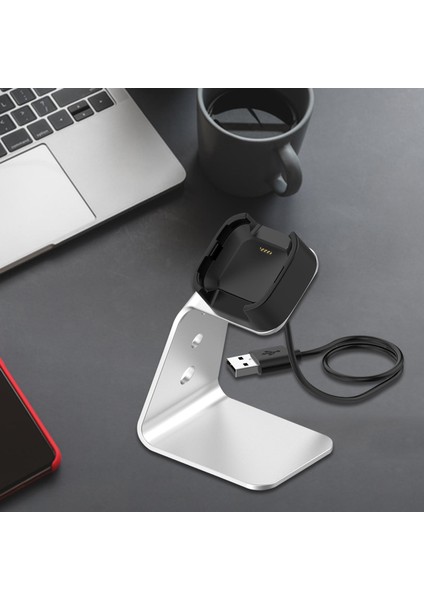 Metal USB Şarj Kablosu Dock Cradle Istasyonu Şarj Için - Gümüş (Yurt Dışından) indirimleri