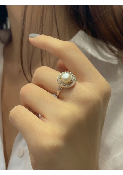 Altın Modeli Inci Taşlı 925 Gümüş Yüzük fiyatları
