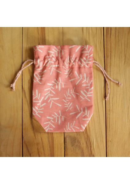 -Mini Kese (Tekli)- Pembe - Çevre Dostu - Kanvas - Kumaş fırsatları