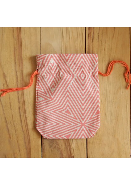 -Mini Kese (Tekli)- Pembe - Çevre Dostu - Kanvas - Kumaş fırsatları