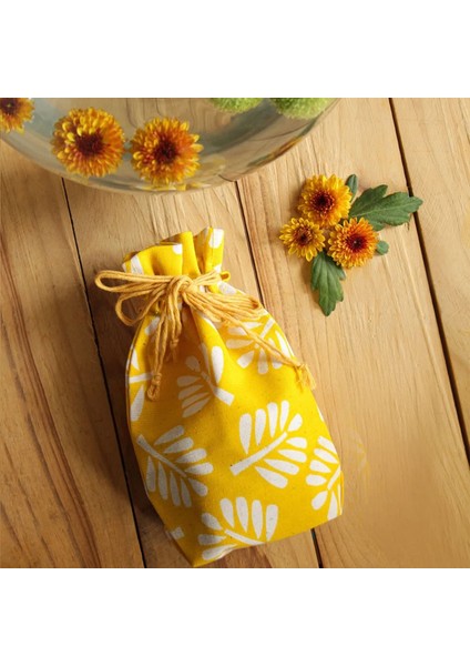 -Mini Kese (Tekli) Sarı - Çevre Dostu - Kanvas - Kumaş fiyatları