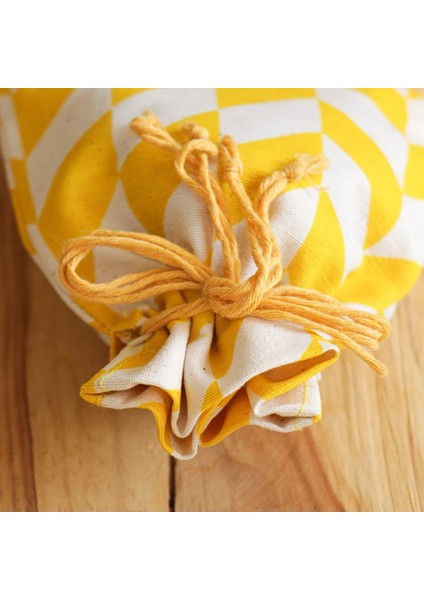-Mini Kese (Tekli)- Sarı - Çevre Dostu - Kanvas - Kumaş modelleri