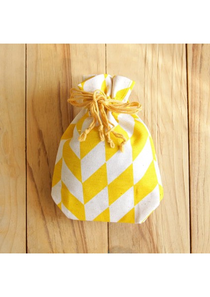 -Mini Kese (Tekli)- Sarı - Çevre Dostu - Kanvas - Kumaş