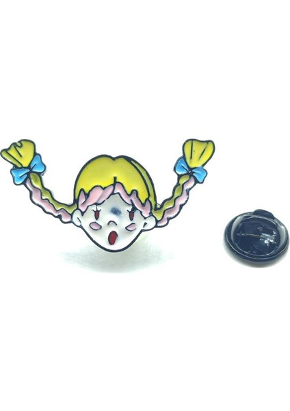 Mordino Örgülü Kız Pin