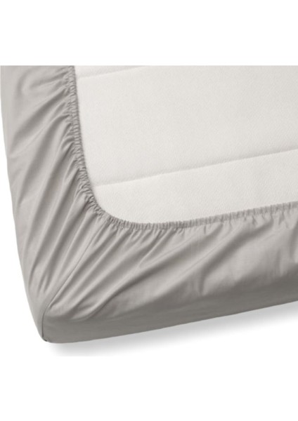 Pamuklu Bebek Çocuk Lastikli Çarşaf (2 Adet) 70X110 Beyaz ve Gri fırsatları