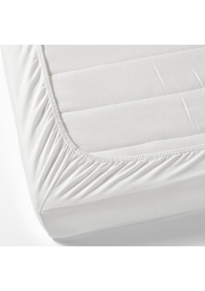 Pamuklu Bebek Çocuk Lastikli Çarşaf (2 Adet) 80X160 Gri ve Beyaz fiyatları