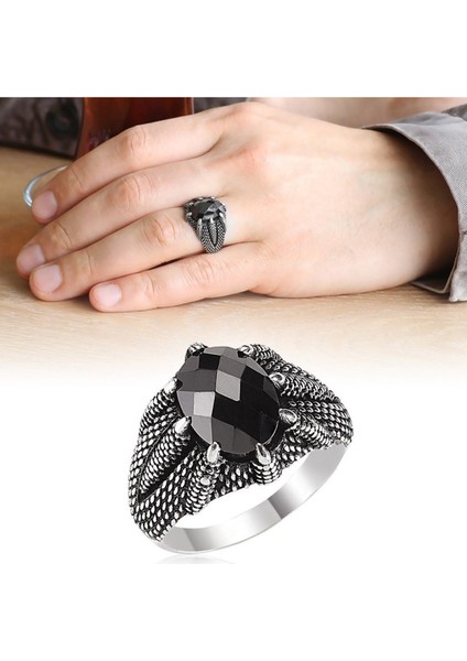 Pençe Model Zirkon Taşlı 925 Ayar Erkek Gümüş Yüzük fırsatları