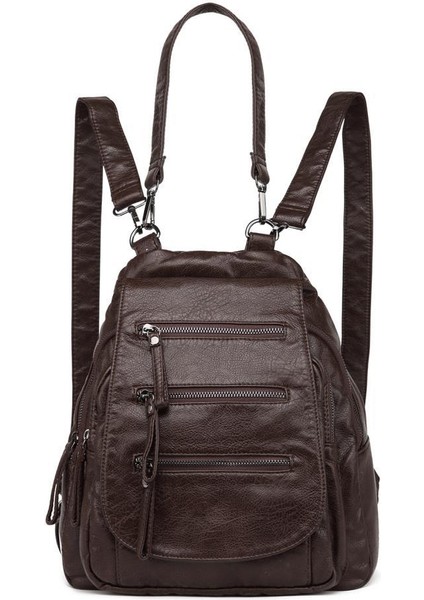 Barcelona Yıkamaderi Kadın Omuz ve Sırt Çantası BC 1685 - Kahve