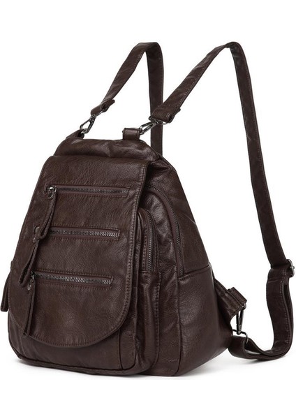 Barcelona Yıkamaderi Kadın Omuz ve Sırt Çantası BC 1685 - Kahve modelleri