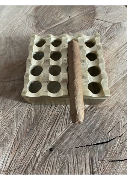 Antik Pirinç Sarı Küllük Puro Küllüğü Siğara Küllük 11*11CM