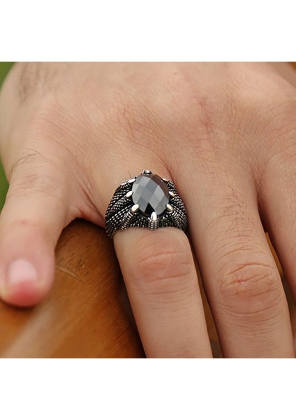 Pençe Model Zirkon Taşlı 925 Ayar Erkek Gümüş Yüzük indirimleri