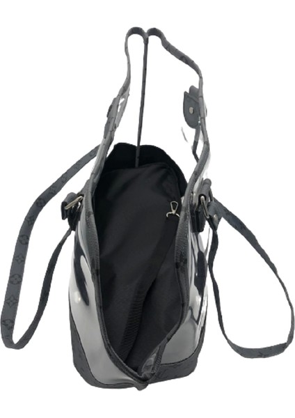 Küçük Irk Köpek Askılı Şeffaf Taşıma Çantası Gri 49 x 15 x 30 cm fırsatları