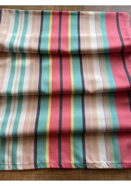 Çizgili Renkli Masa Runner Masa Örtüsü 145X36 cm