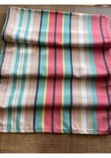 Çizgili Renkli Masa Runner Masa Örtüsü 145X36 cm