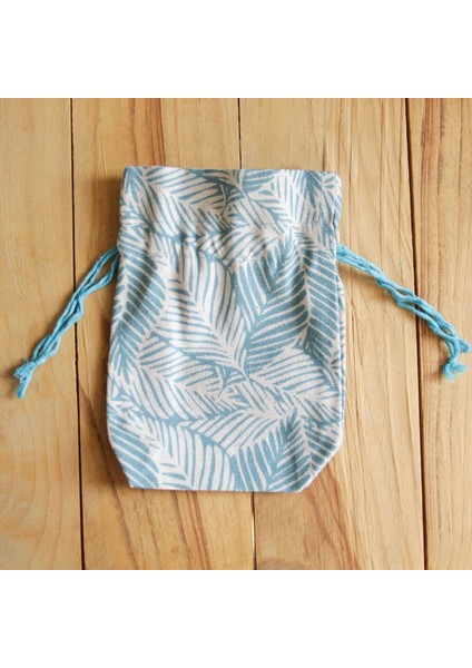 -Mini Kese (Tekli)- Açık Mavi - Çevre Dostu - Kanvas - Kumaş modelleri