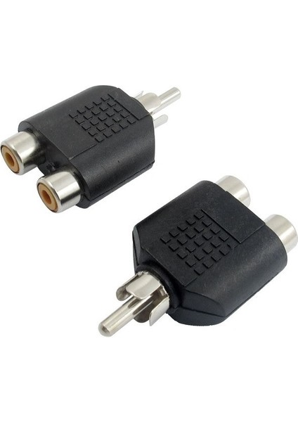 1 Rca Erkek To 2 Rca Dişi Çevirici Jack
