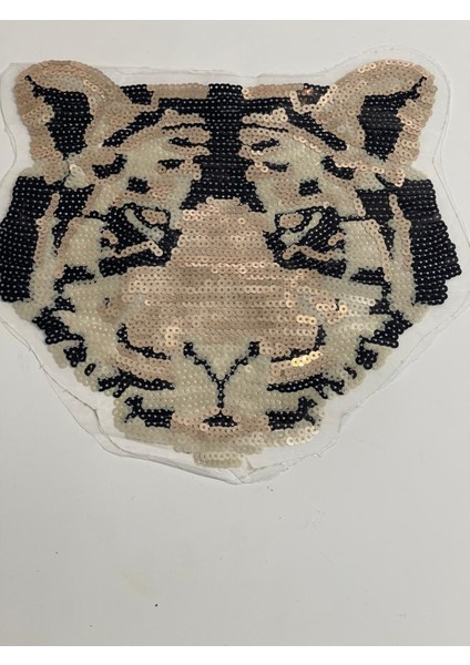 24X25 cm Pul Payetli Kaplan Apolet Aplike Yama Arma