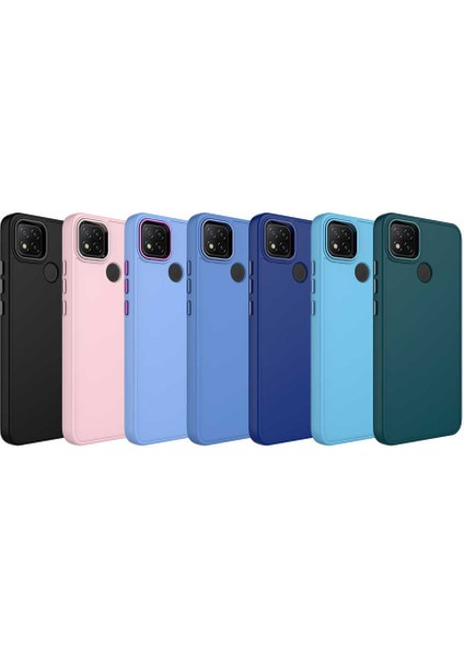 Xiaomi Redmi 9c Kılıf Metal Çerçeve Hassas Butonlu Renkli Içi Kadife Lansman Kilifi Kapak