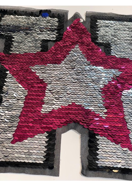 22X21 cm Renkli Yıldız Pul Payetli Aplike Arma Yama Aksesuar fiyatları