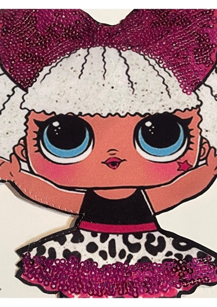 23X18 cm Lol Bebek Parti Payetli Aplike Arma Yama Aksesuar
