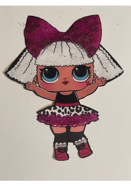 23X18 cm Lol Bebek Parti Payetli Aplike Arma Yama Aksesuar fiyatları