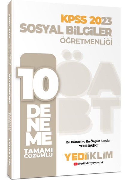 ÖABT 2023 Sosyal Bilgiler Öğretmenliği Tamamı Çözümlü 10 Deneme