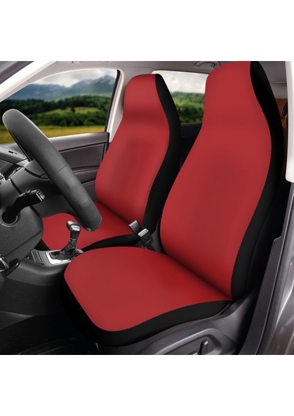 Mini Uyumlu Penye Kırmızı Oto Koltuk Kılıfı Baskısız Set modelleri