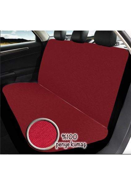 Mini Uyumlu Penye Kırmızı Oto Koltuk Kılıfı Baskısız Set fırsatları
