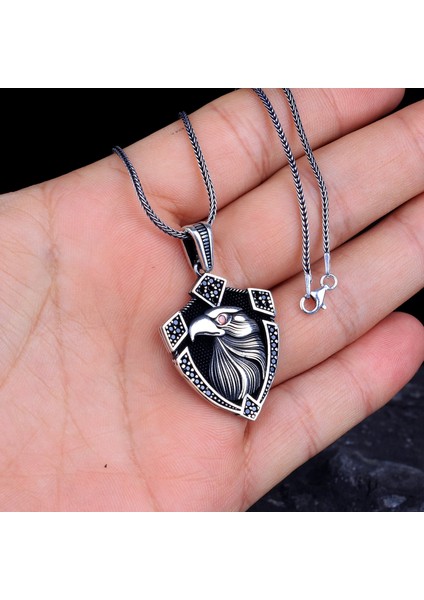 Kartal Motifli Model 925 Ayar Gümüş Kolye fırsatları