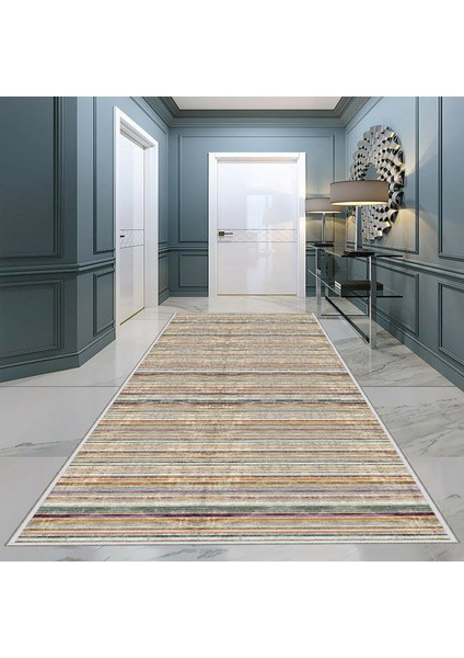 Dekoratif Özel Tasarım Kaydırmaz Taban Ince Yıkanabilir Yolluk