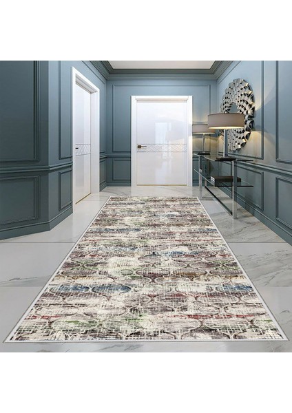 Dekoratif Özel Tasarım Kaydırmaz Taban Ince Yıkanabilir Yolluk