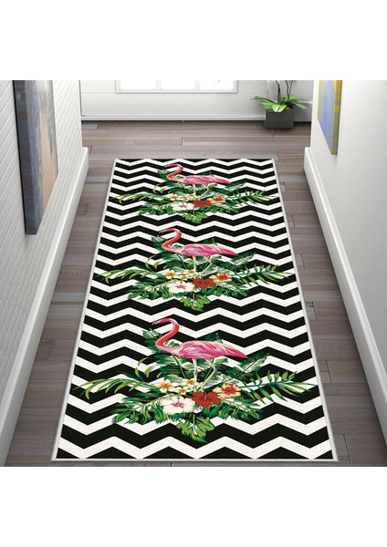 Dekoratif Özel Tasarım Kaydırmaz Taban Ince Yıkanabilir Yolluk